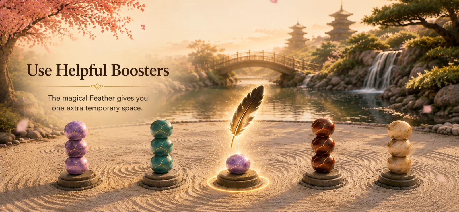 A magical feather creates an extra temporary platform