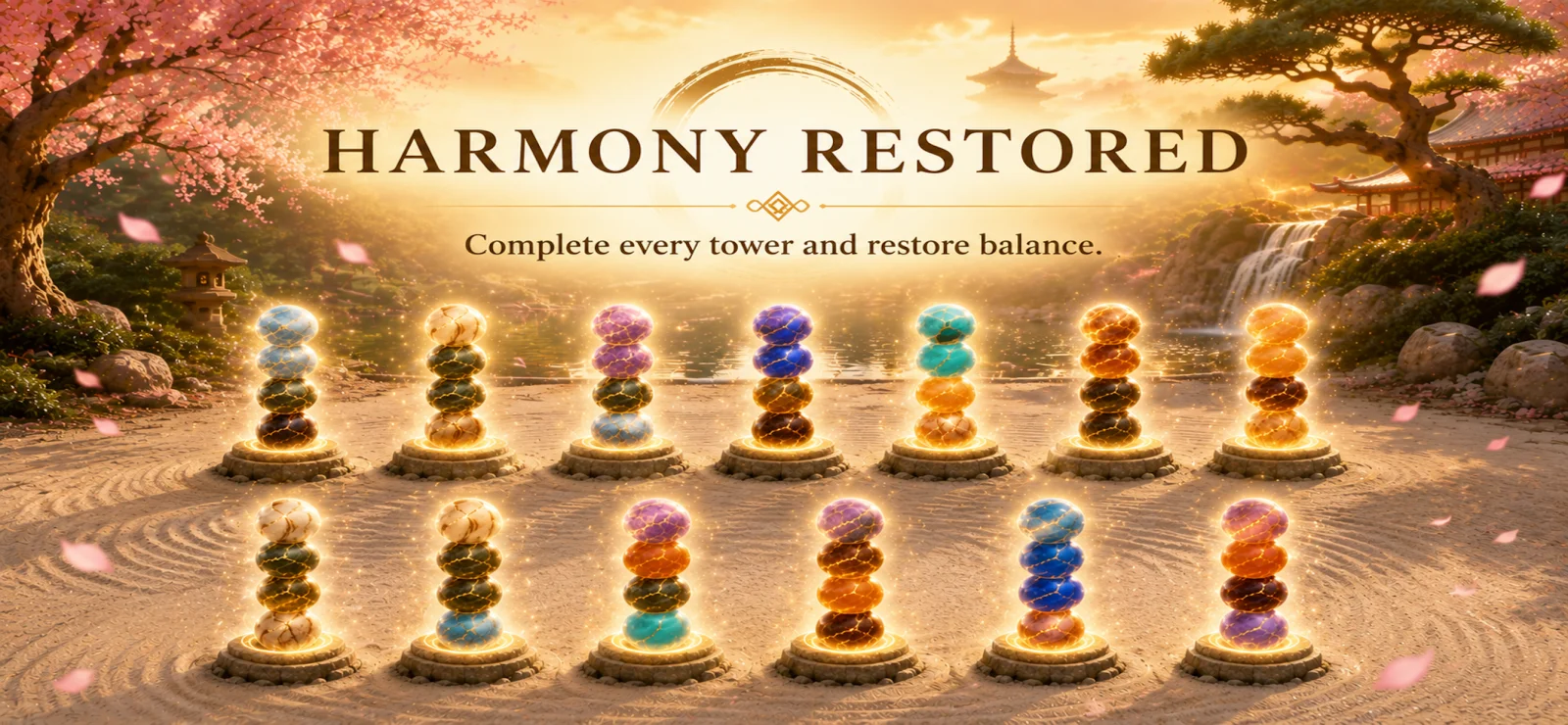 Harmony Restored: every matching tower completed